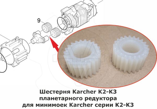 Шестерня планетарного редуктора Karcher K2 K3